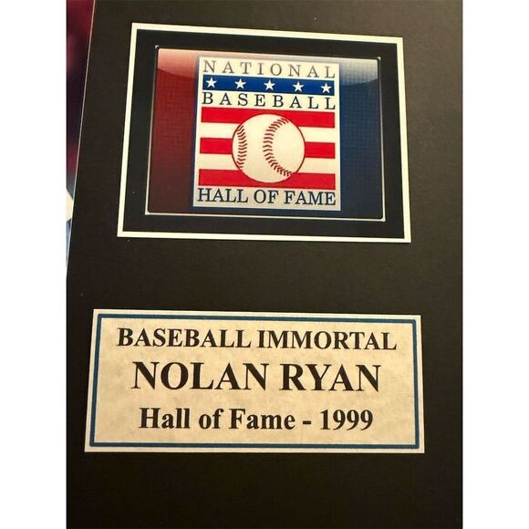 Nolan Ryan Autographed Photo Texas Rangers Hall of Fame Display - Picture 4 of 5